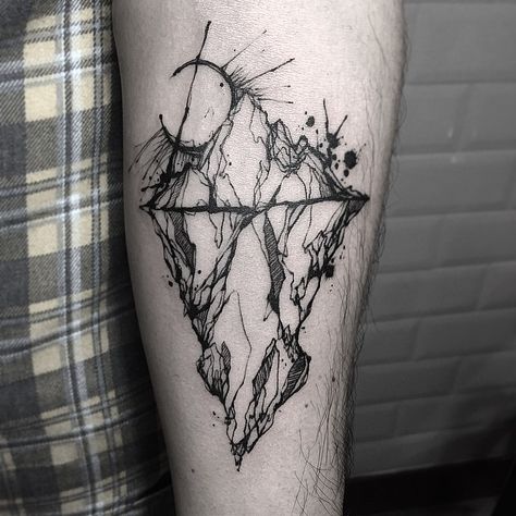 #Iceberg  Thank you!! In HK. . Iceberg Tattoo, Psychology Tattoo, Tattoo 2024, Nature Tattoo Sleeve, Hiking Tattoo, Manga Tattoo, Drawing Graphic, Spine Tattoo, Nature Tattoos