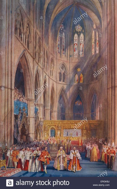 King George Vi, Vintage Architecture, The Coronation, Baroque Architecture, Multiple Images, George Vi, Westminster Abbey, King George, Elizabeth Ii