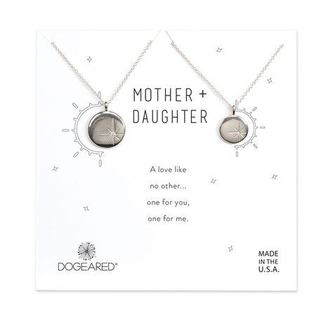 Mother-daughter necklace sets: Sparkle star disc mother-daughter necklaces | Dogeared A Love Like No Other, Gifts With Meaning, Daughter Necklaces, Silver Neckalce, Mother Daughter Necklaces Set, Jewelry Trending, Dogeared Jewelry, Floating Diamond Necklace, Mother Daughter Jewelry