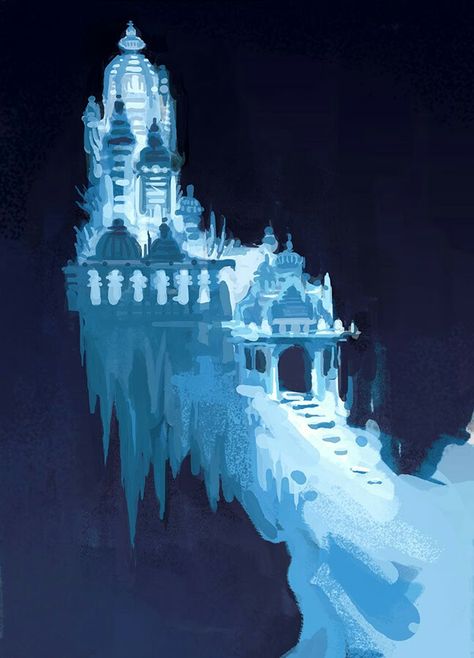 Elsa's ice castle concept art Elsa Castle, Deco Disney, Ice Castle, Ice Castles, Disney Concept Art, Visual Development, Environment Design, 판타지 아트, Environment Concept Art