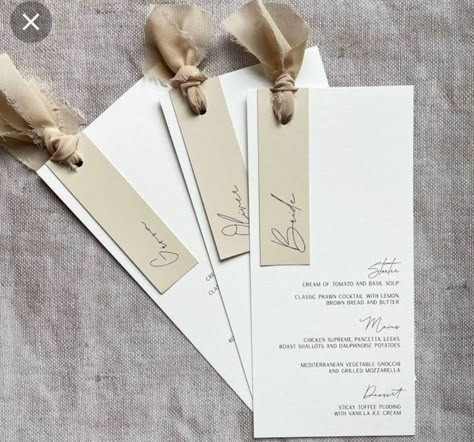 Wedding Menu With Name, Menu With Name, Name Tag Wedding, Engagement Wine Labels, Personalized Wedding Menu, Wedding Name Cards, Beige Wedding, Name Place Cards, Bohemian Modern