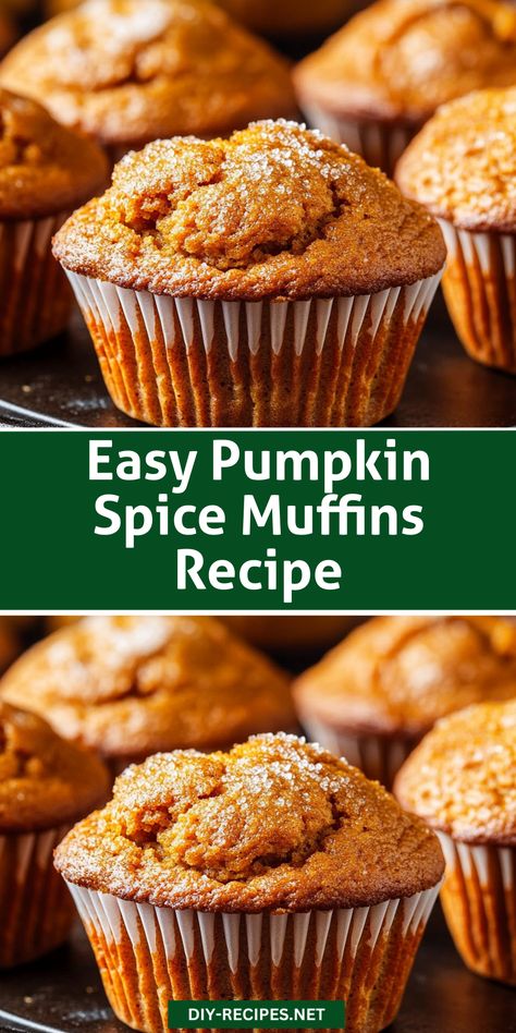 This easy pumpkin spice muffins recipe is full of warm flavors like cinnamon and ginger. Moist, fluffy, and perfect for fall! Pumpkin Ginger Muffins, Pumpkin Spice Muffins Recipe, Pumpkin Spice Muffins Easy, Spice Muffins Recipe, Easy Pumpkin Spice Muffins, Easy Pumpkin Muffins, Pumpkin Spice Recipes, Pumpkin Muffins Recipe, Pumpkin Donuts Recipe