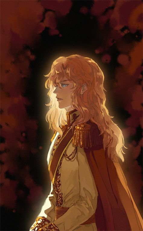 Reinhard Von Lohengramm Fanart, Rose Of Versailles Fanart, King Anime Art, King Oc Art, Lady Oscar Fanart, Prince Character Design, King Reference, Reinhard Von Lohengramm, King Fanart