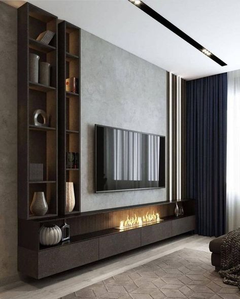 Tv Room Modern, Wall Decor Tv, Modern Tv Room, Tv Fal, Modern Tv Wall Units, Living Room Wall Units, Tv Cabinet Design, Modern Tv Wall, Design Tv