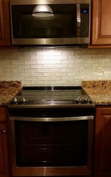 2" backsplash and slide in range Granite Backsplash, Stainless Steel Backsplash, Quartz Backsplash, Steel Backsplash, Slide In Range, Slide In, Backsplash, Stove, Countertops