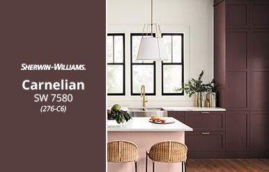 Carnelian SW 7580 - Timeless Color Paint Color - Sherwin-Williams Carnelian Paint Sherwin Williams, Sherwin Williams Carnelian, Sw Carnelian, Carnelian Sherwin Williams, Acacia Haze, Orange Paint Colors, Purple Paint Colors, Red Paint Colors, Yellow Paint Colors