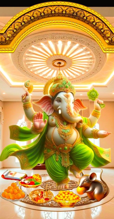 Ganeshji Images Hd, Ganesh Images Hd Wallpaper, Jai Shree Ganesh, Ganpati Photo, Ganpati Photo Hd, Lovely Good Night, Sai Baba Hd Wallpaper, Sanatana Dharma, Shree Ganesh