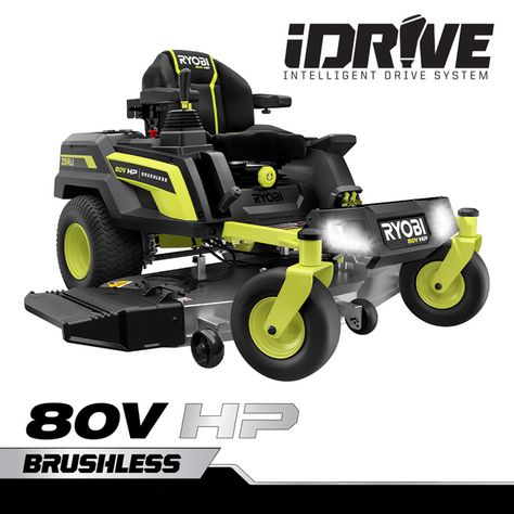 Electric Riding Lawn Mower, Electric Mower, Super Charger, Ryobi Tools, Lawn Care Business, Landscaping Tools, Riding Mowers, Steel Deck, Zero Turn Mowers