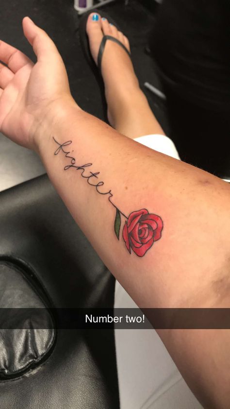 Fighter tattoo with rose. Rose With Words Tattoo, Rose Tattoo Word Stem, Word Rose Tattoo, Rose With Words As Stem Tattoo, Rose Quote Tattoo, Fighter Tattoo Ideas, Rose Word Tattoo, Rose With Quote Tattoo, Fighter Tattoo Woman