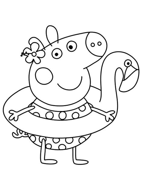 Cartoons Coloring Pages, Pig Coloring Pages, Peppa Pig Birthday Cake, Rainy Day Activity, Peppa Pig Coloring Pages, Pepa Pig, Peppa Pig Birthday, Big Animals, Kids Focus