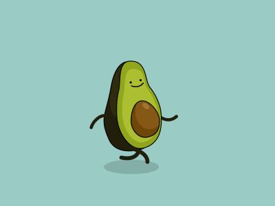 In my spare time I've been trying to learn after effects. So, I started with a walk cycle. This still needs some tweaking, but it's getting there. Avocado Wallpaper, Happy Summer, Avocado, Gif, Running