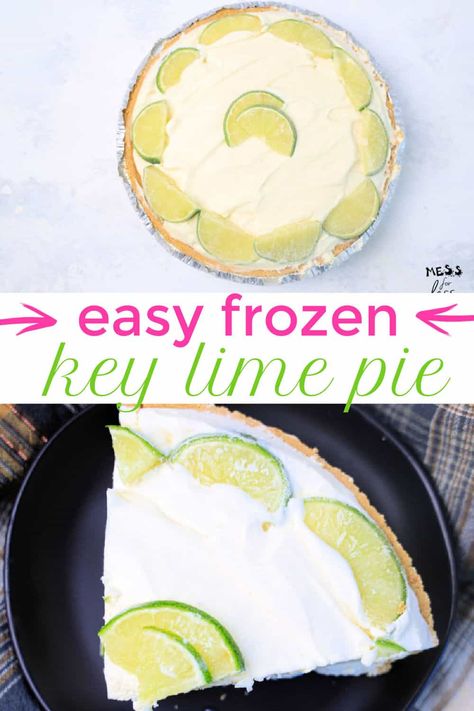 Key lime pie is pretty much a perfect summer dessert because it just tastes so refreshing. If you want to serve something impressive, but don't have a lot of time, try this easy frozen key lime pie. Key Lime Ice Cream, Key Lime Pie Ice Cream, Frozen Key Lime Pie, Key Lime Recipes, Lime Ice Cream, Ice Cream Pie Recipe, Strawberry Cheesecake Ice Cream, Ice Cream Pie, Keylime Pie Recipe