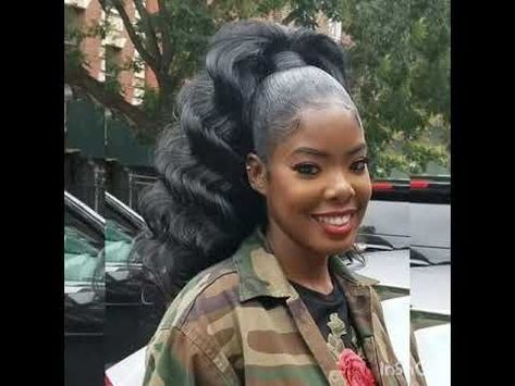 Pretty Ponytails, Low Ponytail Hairstyles, Weave Hairstyles Braided, High Ponytail Hairstyles, Weave Ponytail Hairstyles, Natural African American Hairstyles, Wavy Ponytail, Black Ponytail Hairstyles, Lisa Rinna