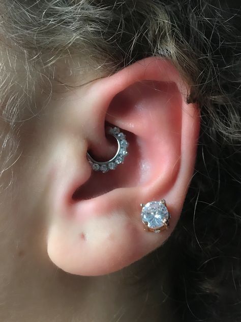 Heart Daith Piercing Jewelry, Daith Piercing Jewelry Heart, Heart Shaped Daith Piercing, Star Daith Piercing, Daith Jewelry Opal, Daith Piercing, Ear Candy, Piercings, Diamond Earrings