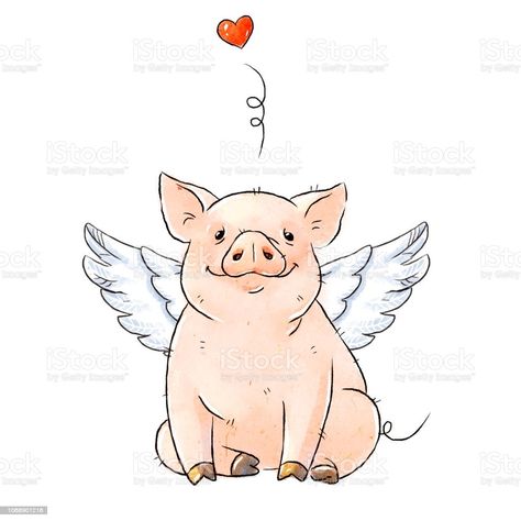 Pig Flying Drawing, Flying Pig Drawing, Flying Pig Tattoo, Flying Pigs Art, Pig Wings, Pig Tattoo, Fly Drawing, Turtle Tattoo Designs, Flying Pigs