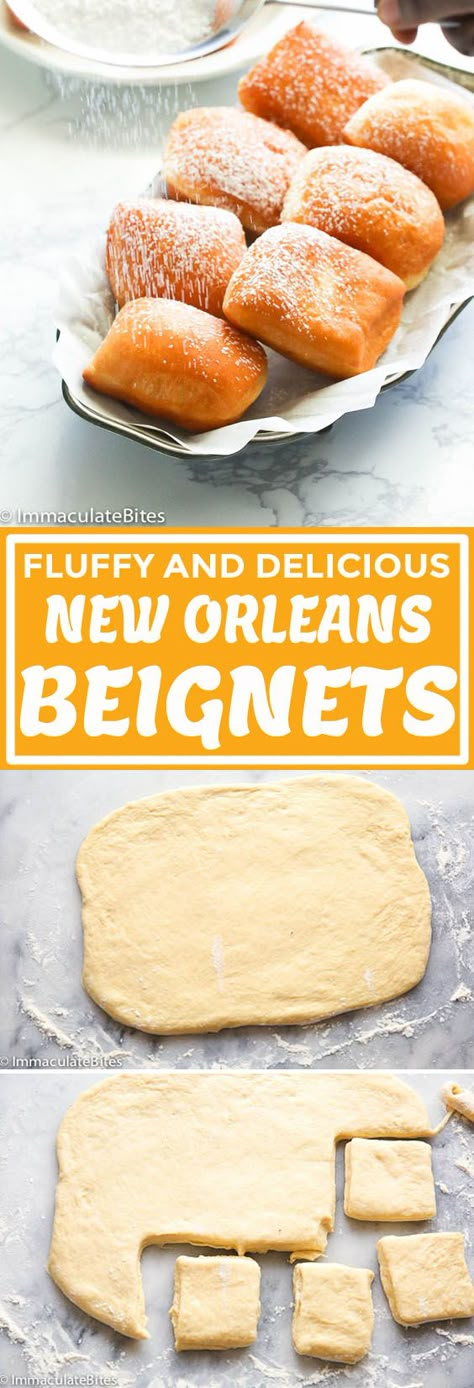 New Orleans Beignets New Orleans Beignets, Beignet Recipe, Low Carb Snack, Donut Recipes, Beignets, High Tea, Just Desserts, Sweet Recipes, Cooking And Baking