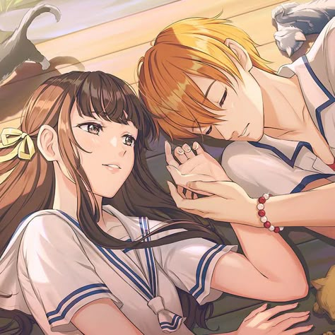 Tohru X Kyo, Tohru And Kyo, Kyo Tohru, Kyo X Tohru, Fruits Basket Kyo, Kyo And Tohru, Kyo Sohma, Fruit Basket Anime, Tohru Honda