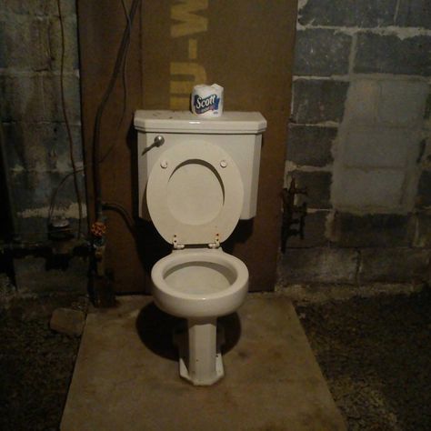 Here's Why Old Houses Have a Random Toilet in the Basement!  It’s often referred to as the “Pittsburgh potty”...   #takingcareofbusiness #pittsburgpotty #outofplace #weirdrealestatefacts Basement Toilet, Bath Fan, Pex Tubing, Steel Worker, Home Decor White, Galvanized Pipe, New Toilet, Family Handyman, Diy Home Repair