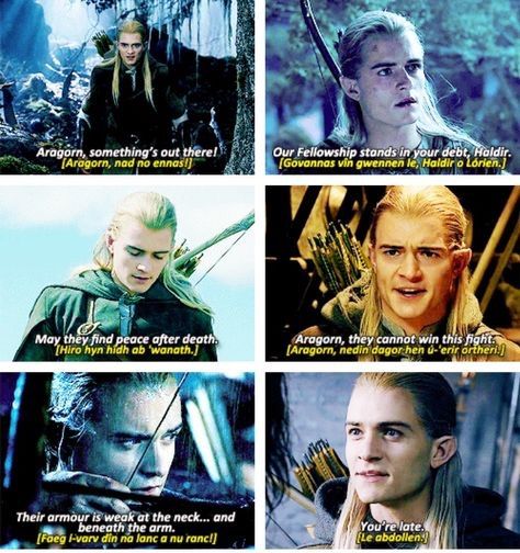 Legolas Quotes How To Speak Elvish, Sindarin Elvish Phrases, Elvish Language Tolkien, Sindarin Phrases, Elvish Phrases, Elvish Language, Middle Earth Elves, Legolas Greenleaf, Lotr Elves