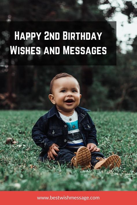 Happy 2nd Birthday Wishes and Messages - I am sure you will love these beautiful text messages and you can use them to wish your 2 years old kid's birthday. Two Year Old Birthday Sayings, 2 Year Birthday Quotes, Two Year Old Birthday Card, Happy Birthday 2 Year Boy, Birthday Wishes For 2 Year Baby Boy, Happy 2nd Birthday Boy Quotes, 2nd Birthday Quotes For Son, Happy 2nd Birthday Boy, 2nd Birthday Quotes