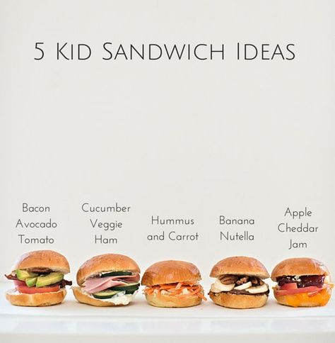 Lunch Box Ideas with a twist - 5 Easy Sandwich Ideas for Kids Sandwich Ideas For Kids, Easy Sandwich Ideas, Nutella And Banana, Kid Sandwiches, Easy Sandwich, Picnic Sandwiches, Roast Beef Sandwich, Sandwich Ideas, Cold Sandwiches