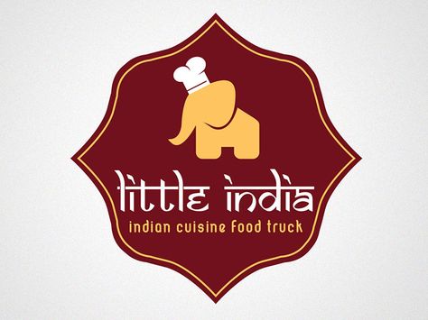 Little India Indian Food Logo, Restaurant Quotes, Eco Logo Design, Food Company Logo, Indian Font, India Logo, Tourism Logo, Food Logo Design Inspiration, Resort Logo