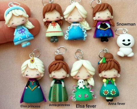 Princess Pendant, Princess Crafts, Polymer Clay Kawaii, Clay Keychain, Polymer Clay Diy, Crafts Gifts, Polymer Clay Dolls, Cute Polymer Clay, Polymer Clay Miniatures