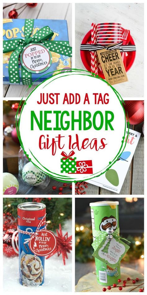 These easy neighbor gifts for Christmas just need a tag added-that's it! Plus they are fun ideas your neighbors will actually like. #christmas #christmasgifts Easy Neighbor Gifts, Neighbor Gift Ideas, Gifts For Neighbors, Christmas Neighbor, Neighbor Christmas Gifts, Cheap Christmas Gifts, Easy Christmas Gifts, Cheap Christmas, Christmas Gift For Mom