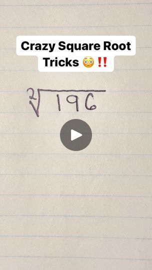 Trick Math, Gold Tiger, Square Roots, Math Tricks, Number Line, 1k Views, The Square, Teaching Math, Sofa Covers