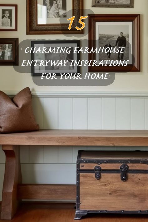 I've curated 15 stunning farmhouse entryway inspirations that blend rustic charm with functionality. From cozy benches to elegant wall decor, these ideas are perfect for creating a warm welcome in your home. Let's bring a touch of farmhouse style into your space! Functional Entryway Ideas, Entryway Inspirations, Farmhouse Entryway Ideas, Entryway Design Ideas, Japandi Dining Room, Functional Entryway, Organic Modern Kitchen, Creating An Entryway, Elegant Wall Decor