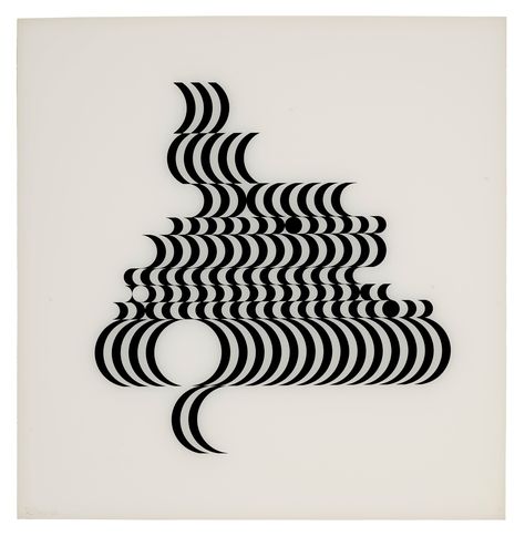 Bridget Riley's early monochrome prints | Christie's Bridget Riley Art, Bridget Riley Op Art, Bridget Riley, 60s Art, So Emotional, Modern Art Movements, Monochrome Prints, Black And White Painting, Royal College Of Art