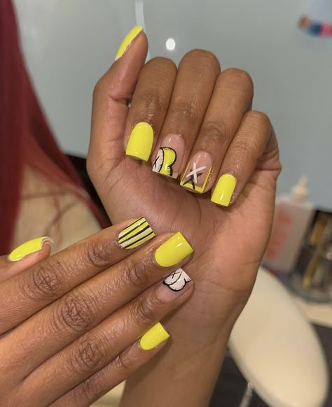 Spring Short Nails, Trendy Short Nails, Natural Nails Manicure, Ombre Acrylic Nails, Colored Acrylic Nails, Dope Nail Designs, Short Square Acrylic Nails, Long Acrylic Nails Coffin, Acrylic Nails Coffin Pink