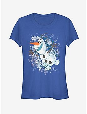 Disney Frozen Olaf Dream Girls T-Shirt, ROYAL Frozen Snowman, Queen Frame, Frozen Shirts, Disney Olaf, Disney Frozen Olaf, Frozen Olaf, Disney T Shirt, Disney Elsa, Flower Sketches