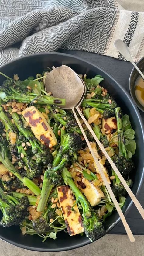 wellnourished on Instagram: This Charred Broccolini Salad with Haloumi is up there as one of my all time favourite salad recipes. You only have to read the comments… Charred Broccoli Salad, Broccolini Salad, Charred Broccoli, Broccoli Salad, Japchae, Broccoli, Salad Recipes, Whole Food Recipes, All Time