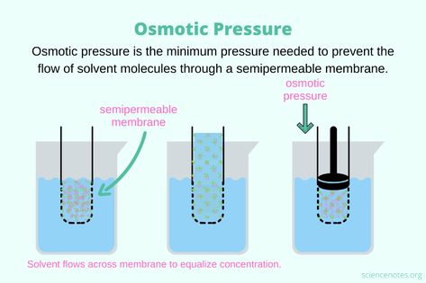 Osmotic Pressure - Definition, Formula, Examples Learn Chemistry, Osmotic Pressure, Molar Mass, Physical Chemistry, Properties Of Matter, Cell Biology, Plant Cell, Cell Membrane, Acetic Acid