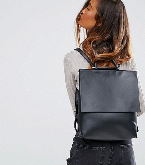 Pull&Bear Minimal Square Backpack Work Backpack Women, Minimal Backpack, Suede Backpack, Square Backpack, Backpack Outfit, Work Backpack, Fast Fashion Brands, Stylish Backpacks, Leather Crafts