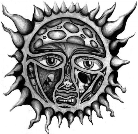 Sublime Tattoo Sublime Tattoo, Sublime Sun, Sun, Black And White, White, Black