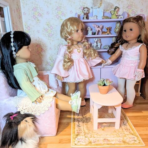 Cherubim Cottage (@cherubim_cottage) • Instagram photos and videos Ag Doll Crafts, Y2k Princess, American Girl Doll House, Doll Scenes, Doll Aesthetic, American Dolls, Our Generation Dolls, American Doll Clothes, American Girls