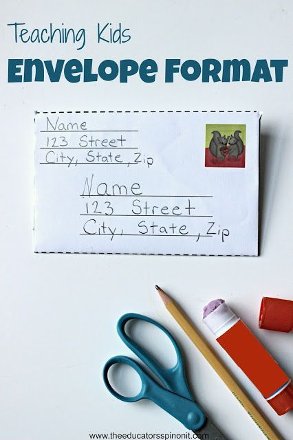 es – e-mail skills are important.But writing traditional snail mail is exciting PLUS, excellent writing skills give children a lifelong advantage. The only way they will know envelope format, is if we teach them. This activity is great for parents to do with their kids or teachers to set up as a literacy station. How To Address An Envelope For Kids, Teaching Letter Writing, Letter Writing For Kids, Teaching Kids Letters, Envelope Format, Writing Skill, Envelope Writing, Life Skills Lessons, Write Letters