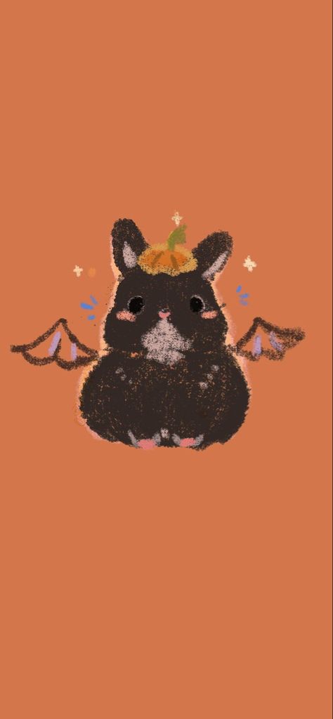 Simple Bunny Wallpaper, Autumn Bunny Wallpaper, Thanksgiving Pfp Aesthetic, Halloween Bunny Wallpaper, Fall Bunny Wallpaper, Cheengu Wallpaper, Halloween Wallpaper Simple, Autumn Bunny, Halloween Wallpaper Cute