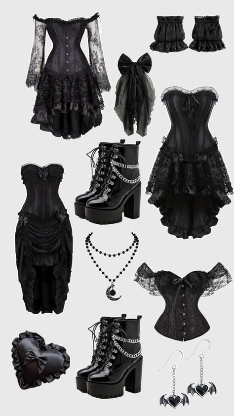 Gothic Steampunk Collage Outfit Ideas Goth Punk, Steampunk Goth Aesthetic, Gothic Fashion Winter, Vampiric Outfits, Goth Fashion Outfits, Steampunk Aesthetic Outfit, Dark Witch Aesthetic Outfit, Emo Princess Aesthetic, Goticas Aesthetic