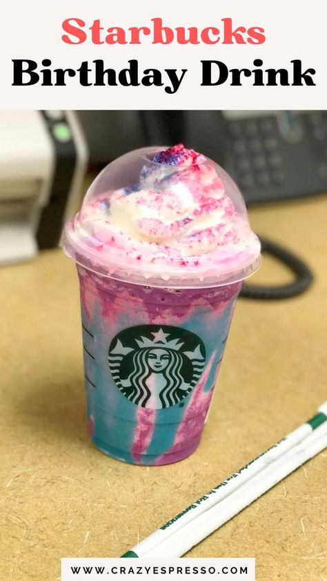 Best Starbucks Birthday Drink Ideas (Best Starbucks Secret Menu Drinks) Birthday Drink Ideas, Special Starbucks Drinks, Starbucks Birthday Drink, Starbucks Party, Starbucks Birthday, Cold Starbucks Drinks, Secret Starbucks Recipes, Best Iced Coffee, Coffee Recipes Starbucks