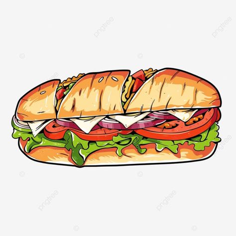 retro distressed sticker of a cartoon sub sandwich Club Sandwich Drawing, Sandwich Cartoon, Cartoon Sandwich, Cartoon Eating, Sandwich Illustration, Sandwich Sticker, Sandwich Drawing, Cartoons Eating, Sandwich Design