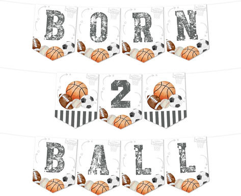 Born 2 Ball Birthday Decoration for Boy, Sports 2nd Birthday Banner for Boy Born 2 Ball Birthday Decorations Soccer Basketball Baseball Rugby Sport Theme Baby Shower Birthday Party #ad #born2ball #borntwoball #born2ballbirthdayparty #borntwoballbirthdayparty #born2ballparty #ball #footballparty #basketballparty #boysbirthdaypartythemes #2ndbirthday #2ndbirthdaypartyideas #2ndbirthdaypartythemes Sports 2nd Birthday, Born 2 Ball Birthday, Birthday Decoration For Boy, Sports Themed Birthday Party Ideas, Born 2 Ball, Ball Birthday Party, Sports Baby Shower Theme, Themed Birthday Party Ideas, Birthday Party Balloons