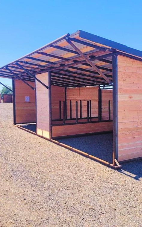 Pacific Northwest Built Livestock Shelters & Barns Cow Shelter Ideas, Horse Shelter Ideas Cheap, Pasture Shelter, Field Shelters, Livestock Shelter, Shelter Ideas, Loafing Shed, Portable Shelter, Horse Shelter