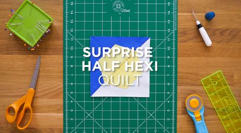 Create a fun hexagon block with this quick vid! Exploding Block Quilt Squares, Exploding Square Block, Exploding Block Tutorial, Bowtie Quilt, Block Quilt Ideas, Missouri Quilt Tutorials, Missouri Quilt Company, Missouri Star Quilt Company Tutorials, Missouri Star Quilt Tutorials