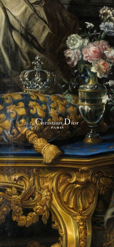 Artist Iphone Wallpaper, Baroque Wallpaper Iphone, Vintage Dior Aesthetic Wallpaper, Dior Aesthetic Wallpaper Iphone, Iphone Wallpaper Dior, Dior Wallpaper Iphone, Dior Lockscreen, Dior Painting, Christian Dior Wallpaper