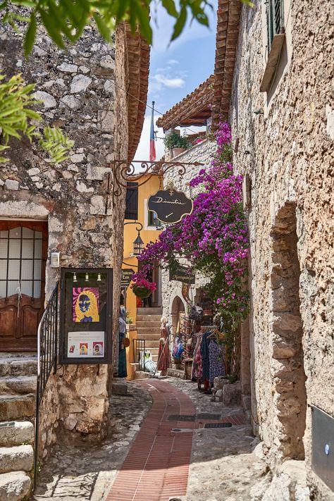 Epic Things to Do in Eze Village, an Enchanting Place on the Côte d' Azur - My Magic Earth Traveling To France, Green Facade, France Aesthetic, Stone Street, Nice France, Provence France, Zermatt, The C, Cote D’azur