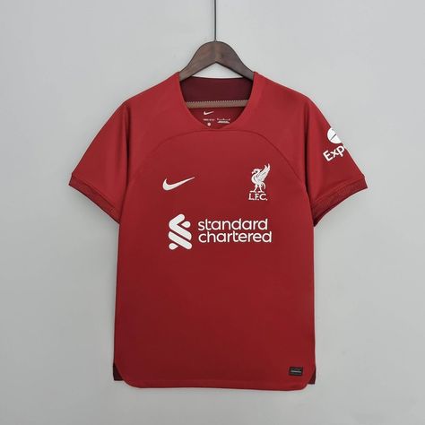 2022/2023 Liverpool Soccer Jersey 1:1 Thai Quality Home Liverpool 2022, Liverpool Kit, Camisa Liverpool, Canada Soccer, Liverpool Soccer, Canadian Football, Liverpool Home, Football Lovers, Cheap Shirts