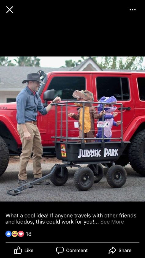 Jurassic Park Wagon Halloween costume dinosaur Wagon Halloween Costumes, Wagon Costume, Jurassic Park Costume, Family Halloween Costume, Dinosaur Halloween Costume, Twin Halloween, Dinosaur Halloween, Twin Halloween Costumes, Halloween Costume Idea